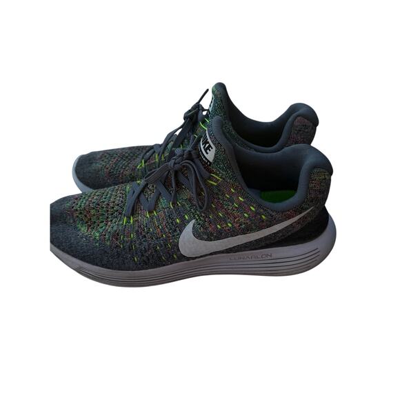 Nike Womens Lunrepic Low Flyknit 2 Gray Running Shoes Size 8 - Picture 7 of 8